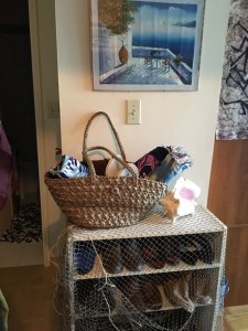 Beachy shoe rack
